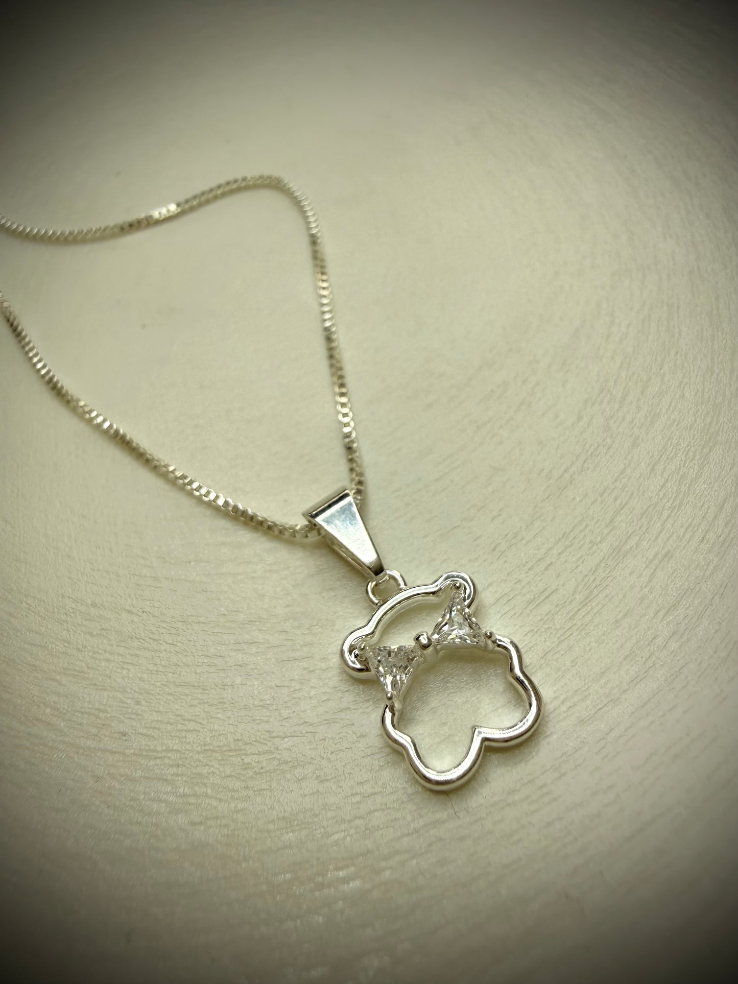 Collar Flor Pink Glam (Plata 925)