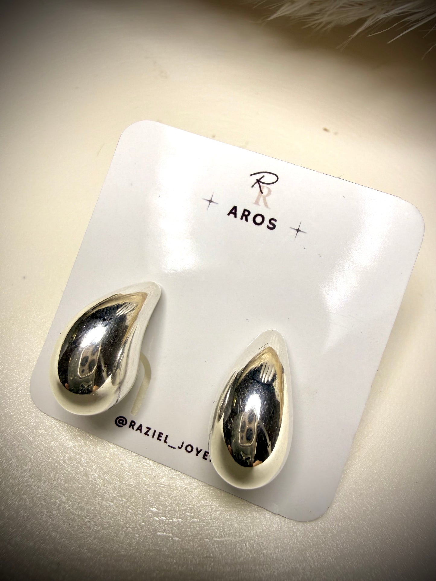 Aros Gota Lisa (Plata Italiana 925)