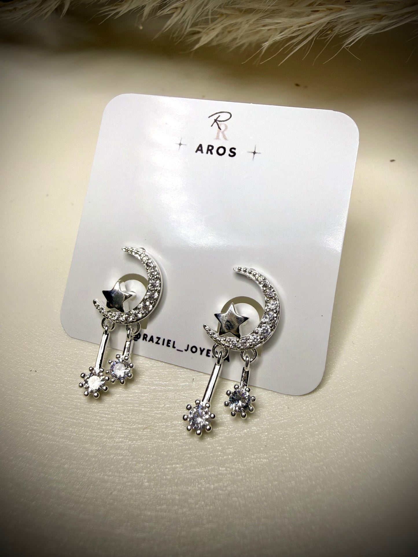 Aros Luna y Estrella (Plata Italiana 925)