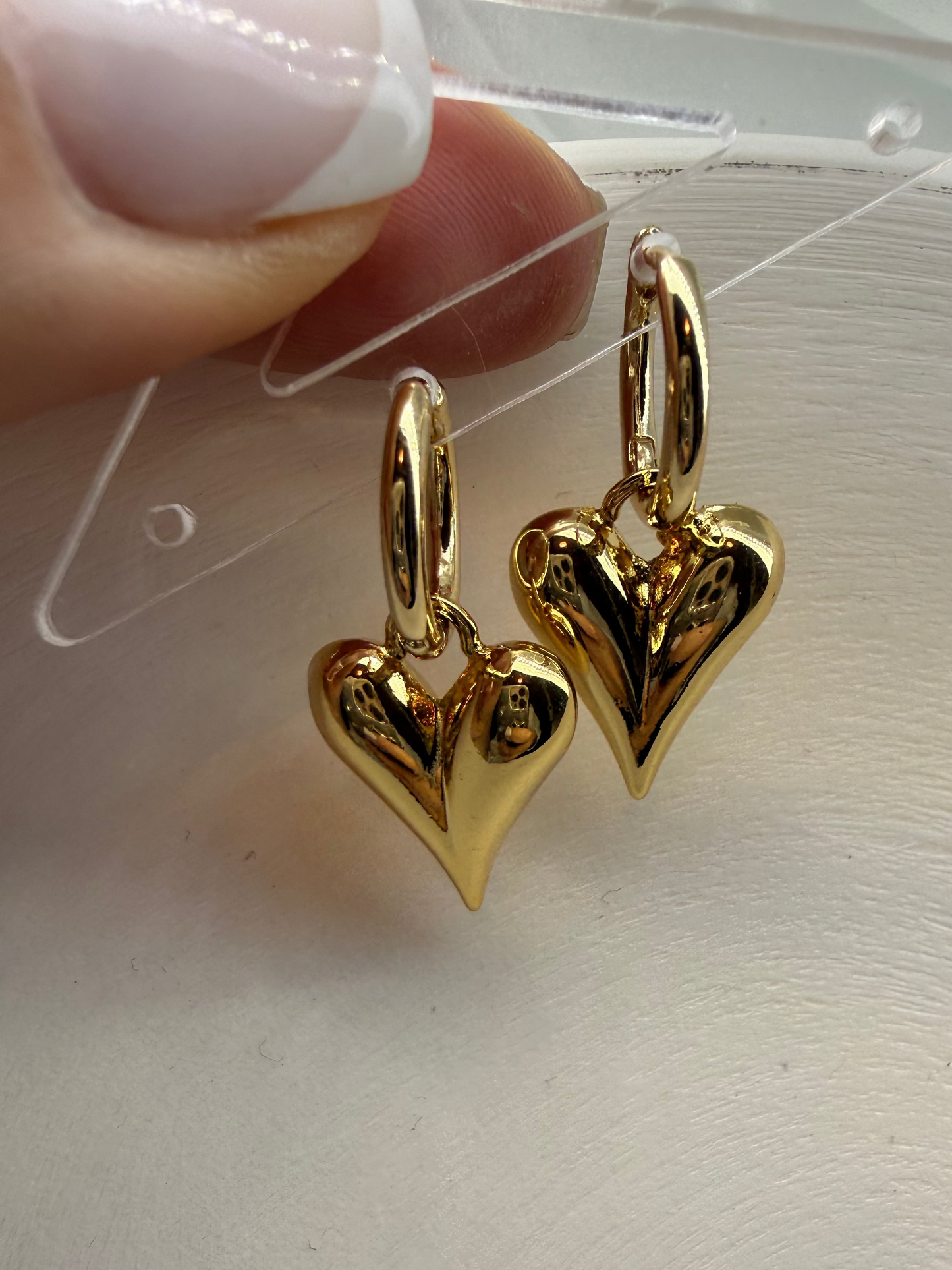 Aros Corazón de Luz (Baño de Oro 18K)