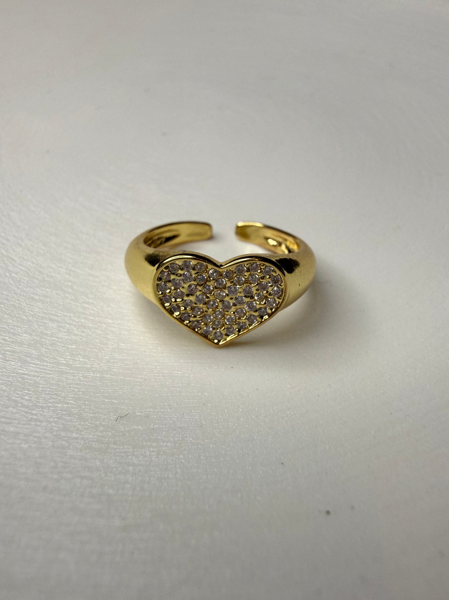 Anillo Corazón de Luz (Baño de Oro 18K)