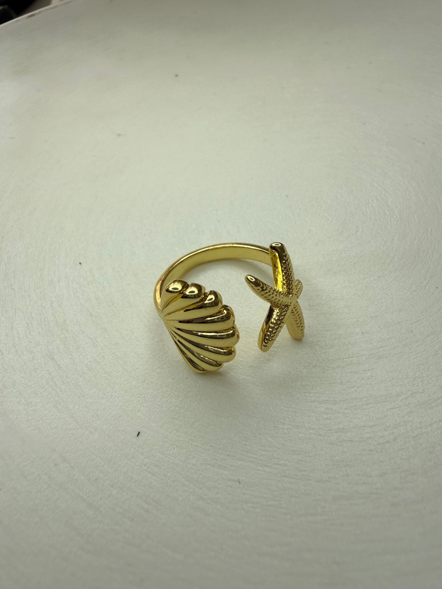 Anillo Coralina (Baño de Oro 18K) Talla 14 - Ajustable
