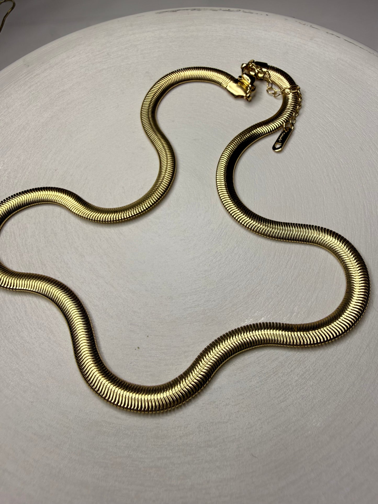 Collar Serpiente de Oro Baño de oro 18k