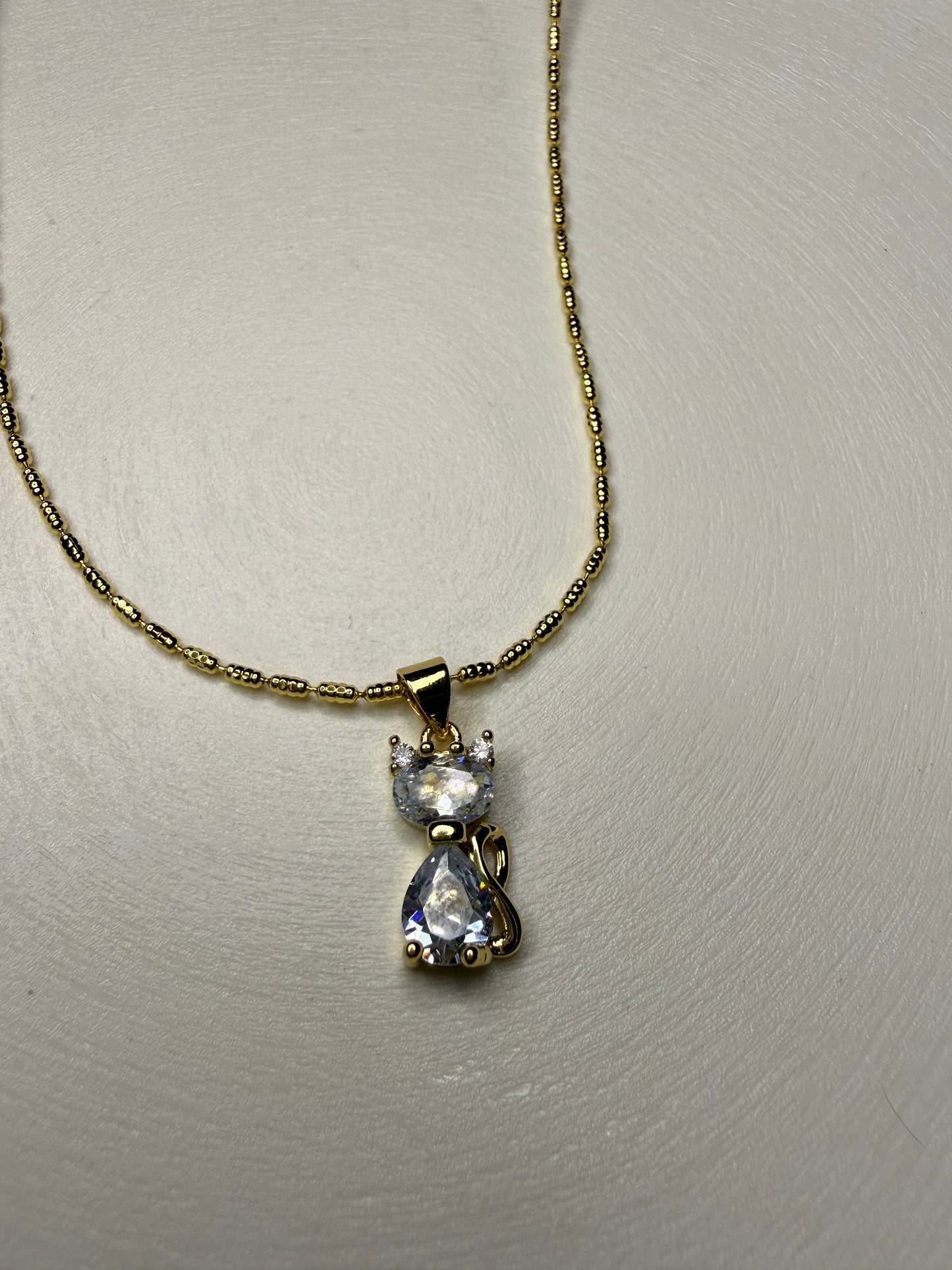 Collar gatito Baño de Oro 18K