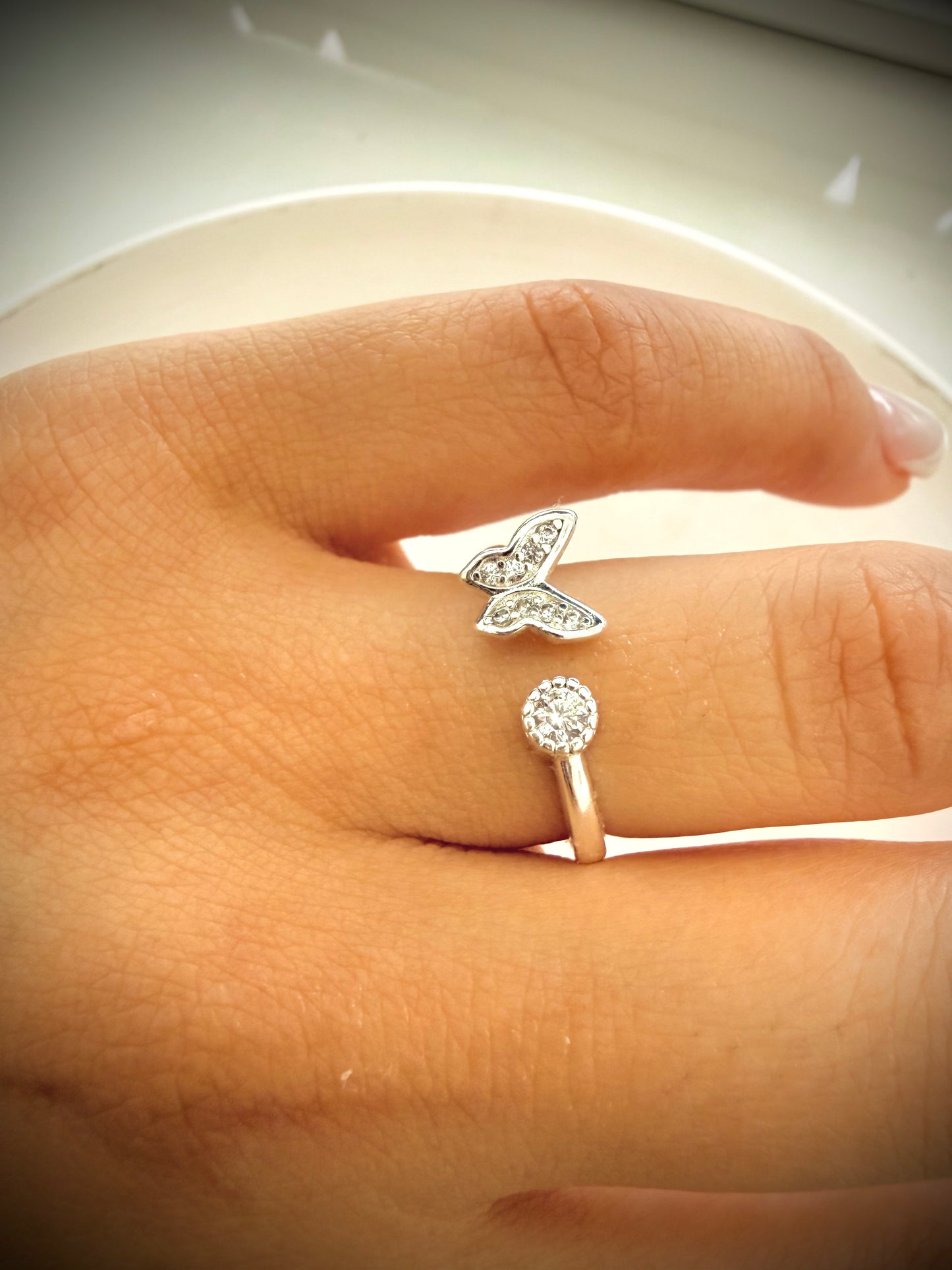 Anillo “Mariposa Celestial” Plata 925 Ajustable