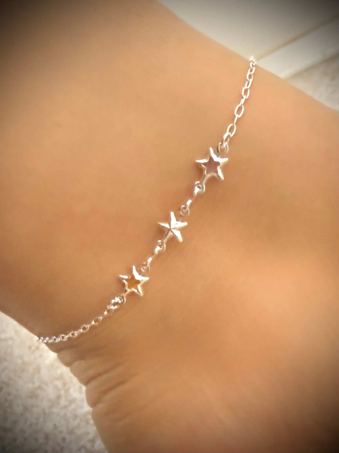 Tobillera “Estrella Radiante” Plata 925