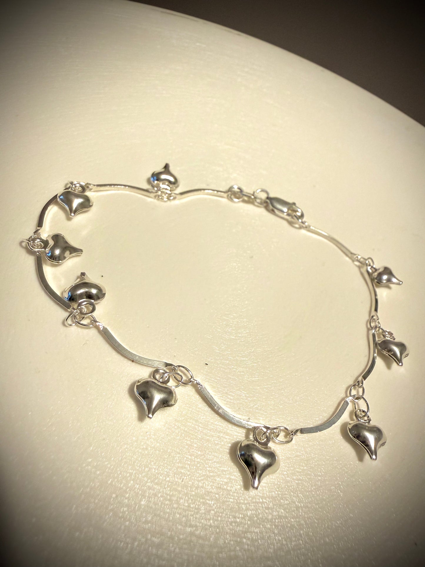 Pulsera Corazones Plata 925