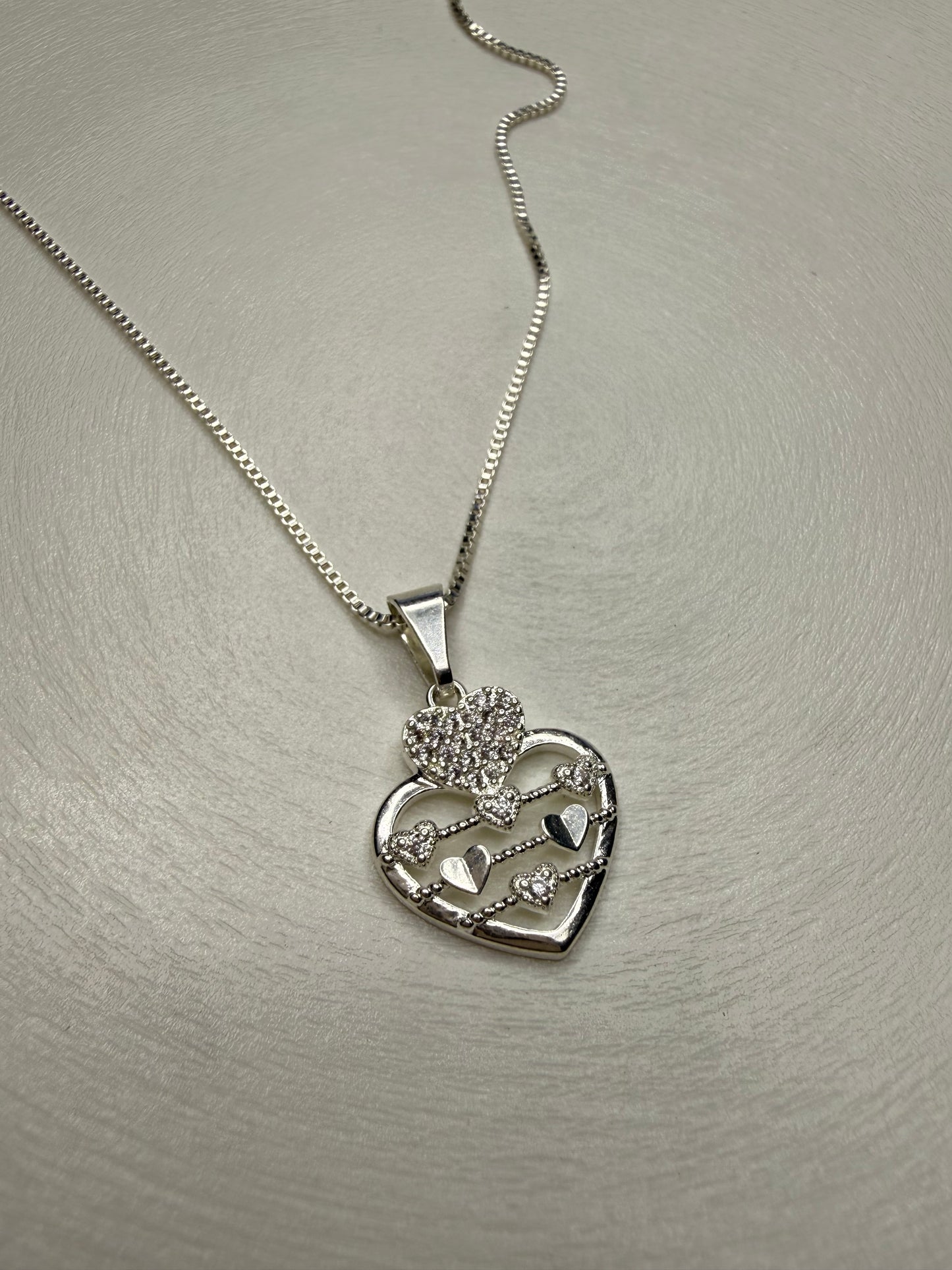 Collar Corazón Dulce Brillo (Plata 925