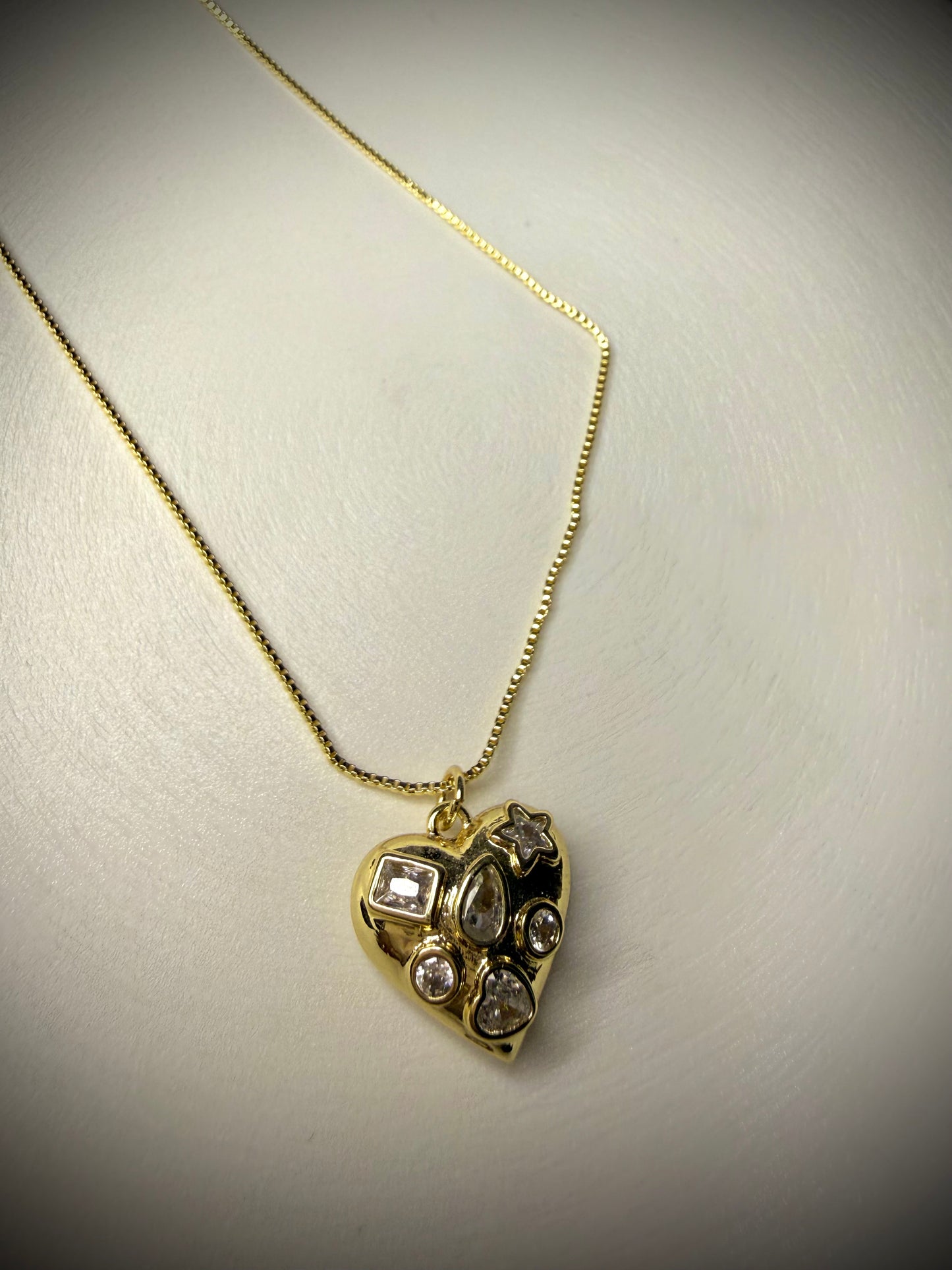 Collar Corazón Glam (Baño de Oro 18K)