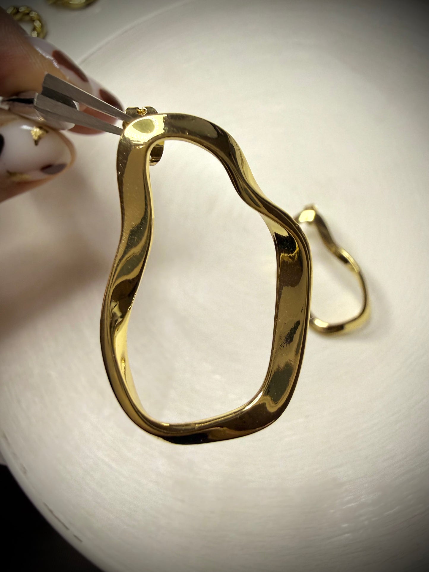 Aros Organic Wave (Baño de Oro 18K)