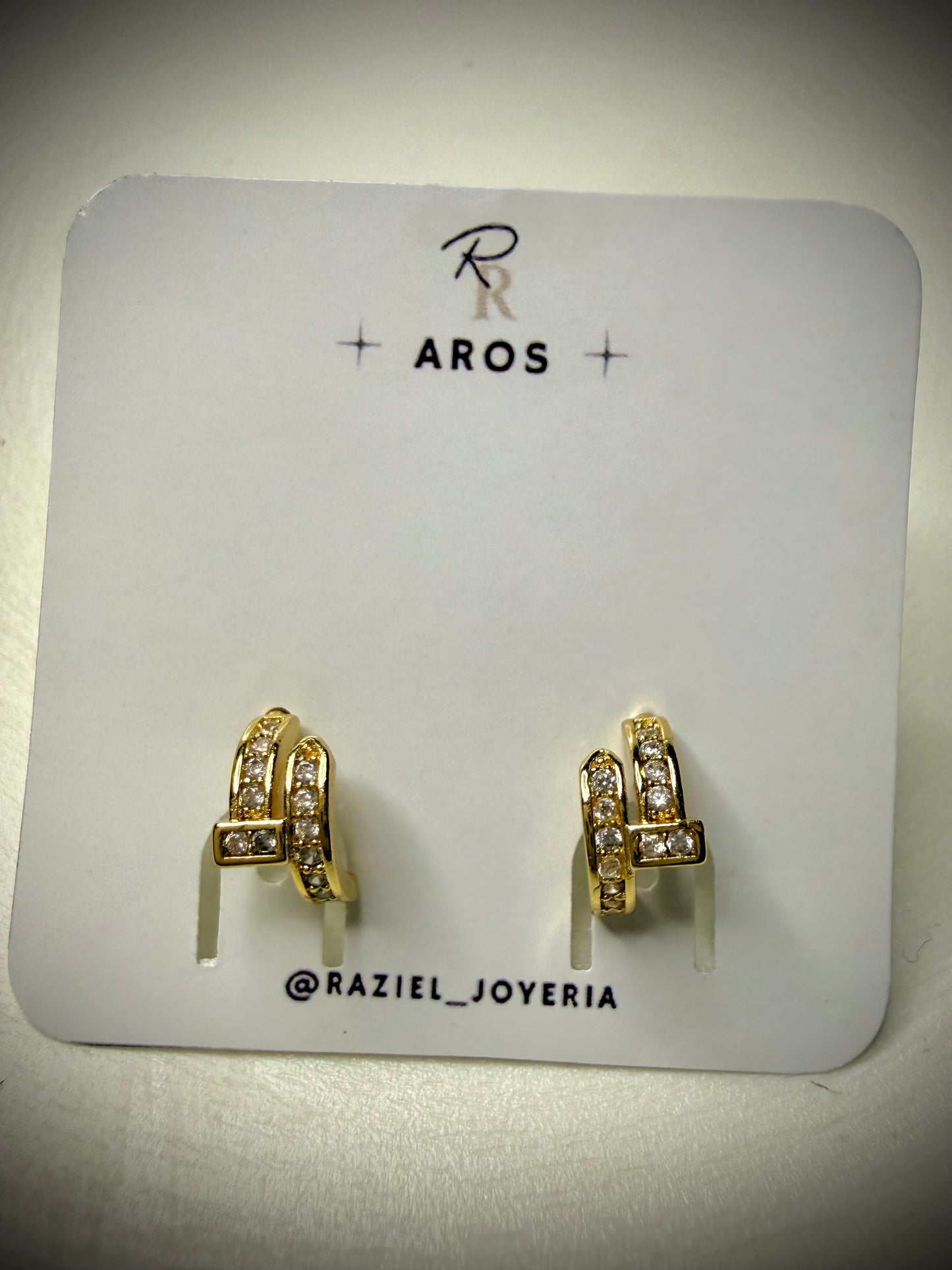 Aros Double Glow (Baño de Oro 18K)