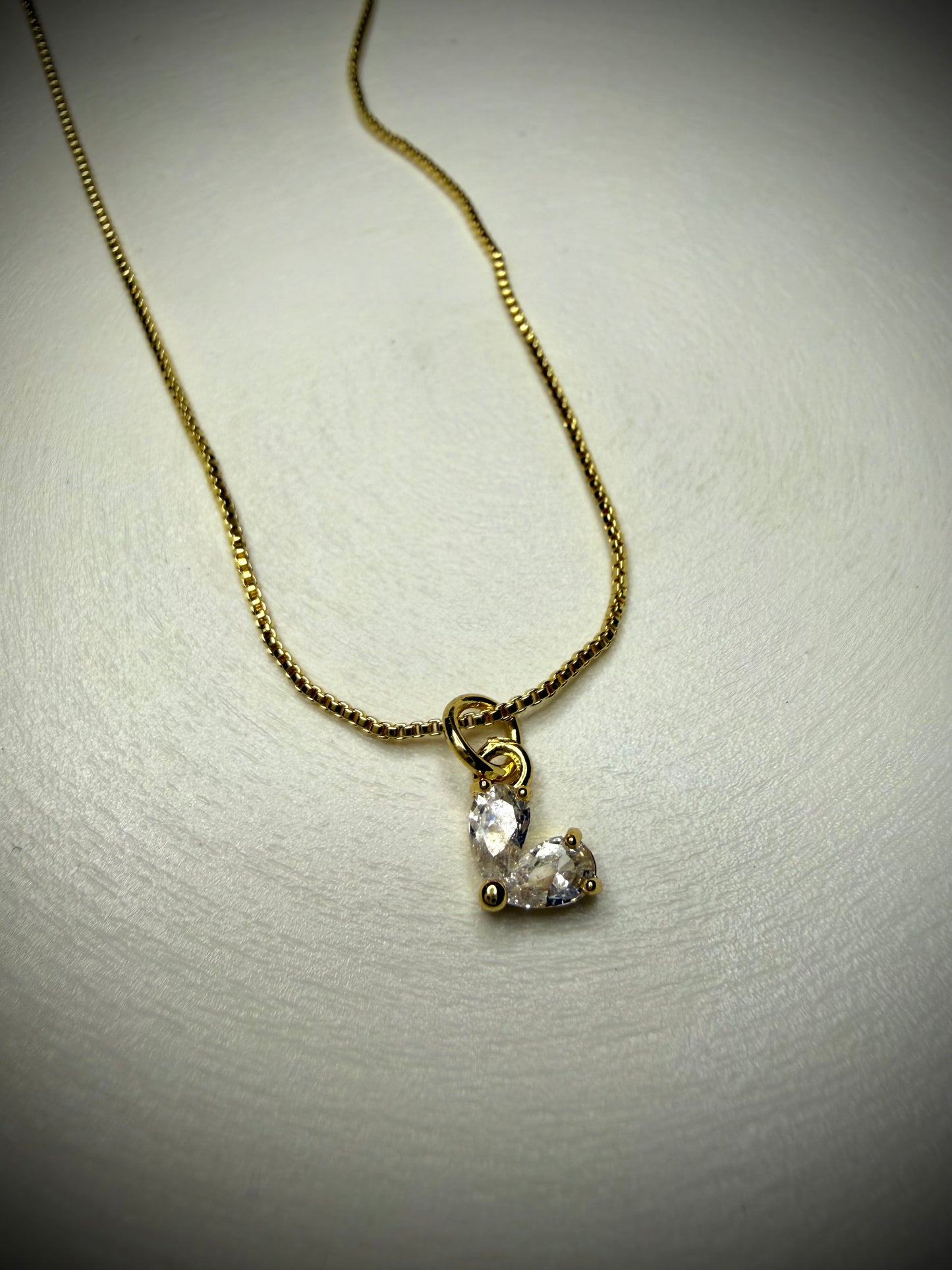 Collar Duo Hearts (Baño de Oro 18K)
