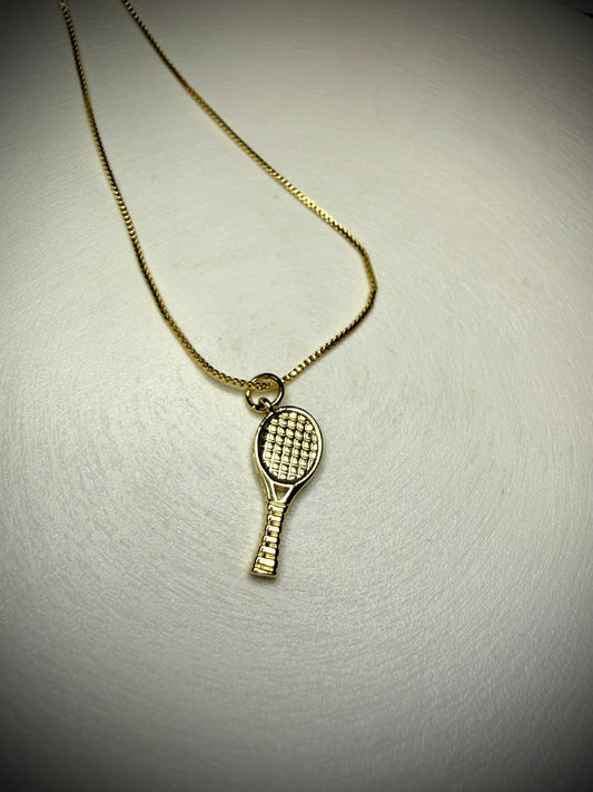 Collar Tennis Racket (Baño de Oro 18K)