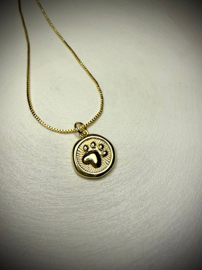 Collar Heart and pyppy (Baño de Oro 18K)