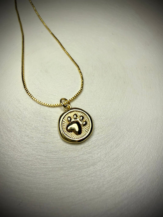 Collar Heart and pyppy (Baño de Oro 18K)