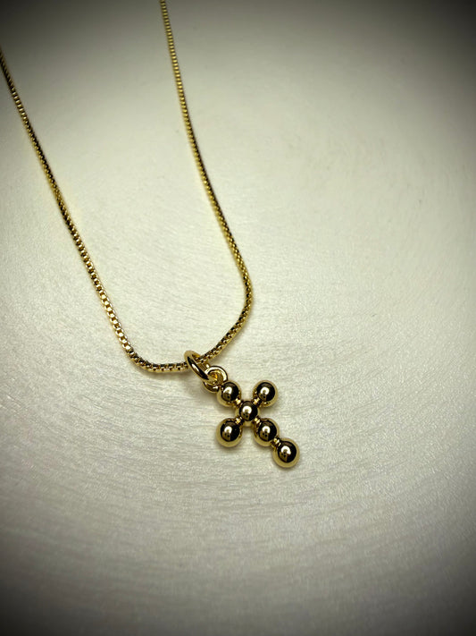 Collar Bold Cross (Baño de Oro 18K)