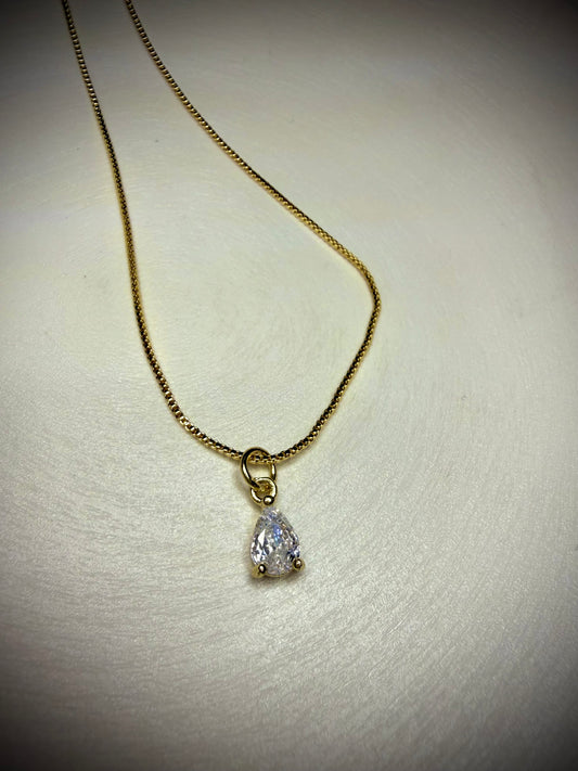 Collar Crystal Drop Mini (Baño de Oro 18K)