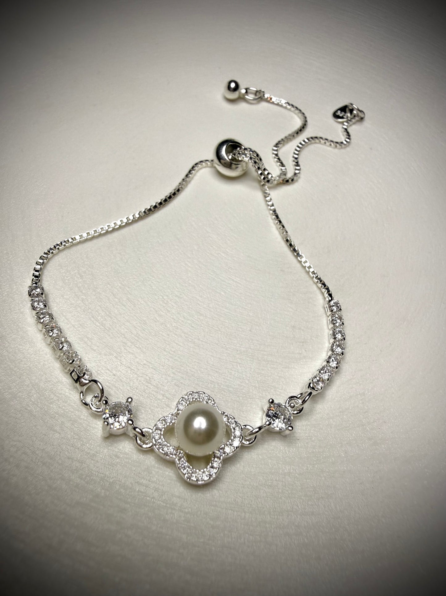 Pulsera Perla Brillo Clásico (Plata 925)