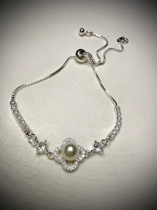 Pulsera Perla Brillo Clásico (Plata 925)