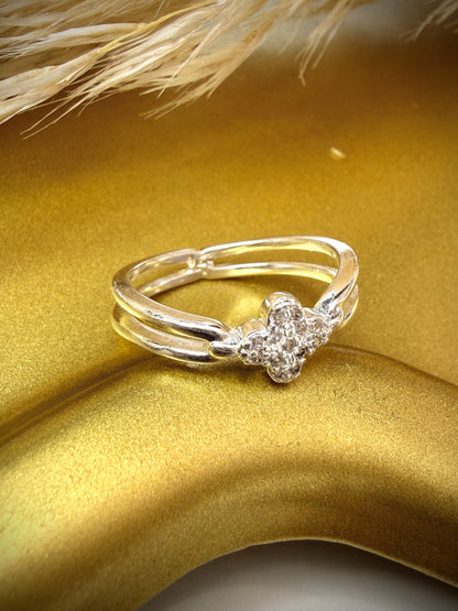 Anillo Flor Delicada (Plata Italiana 925)