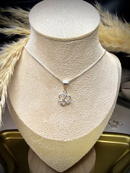 Collar Trébol Mini Circones (Plata italiana 925) 45cm