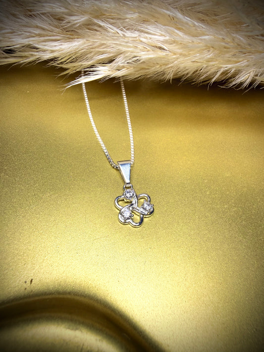 Collar Trébol Mini Circones (Plata italiana 925) 45cm