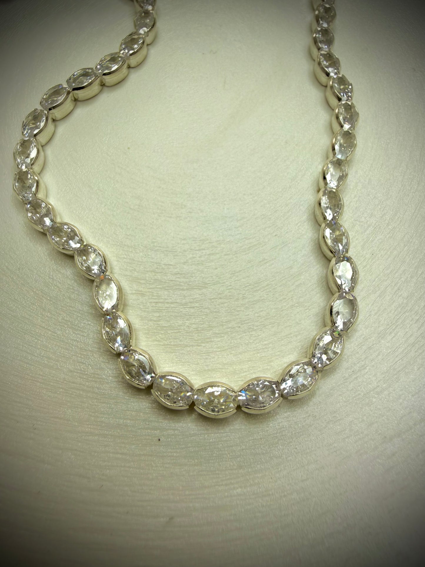 Collar Riviera Oval (Plata italiana 925) 50cm