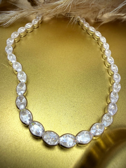 Collar Riviera Oval (Plata italiana 925) 50cm