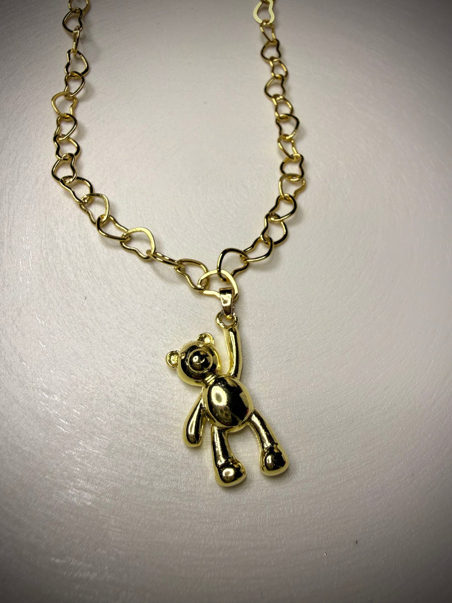 Collar Osito Articulado (Baño de Oro 18K) 50cm