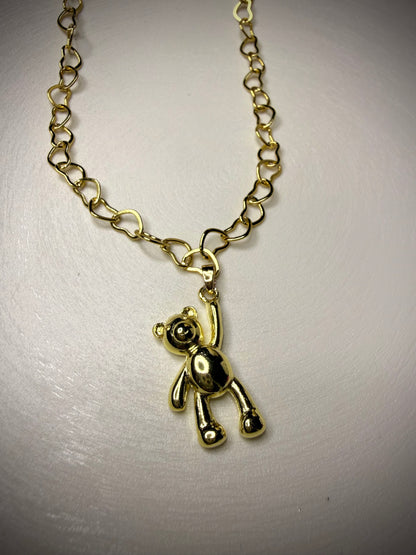 Collar Osito Articulado (Baño de Oro 18K) 50cm