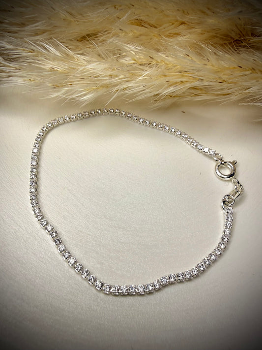 Pulsera Tennis Clásica (Plata Italiana 925)