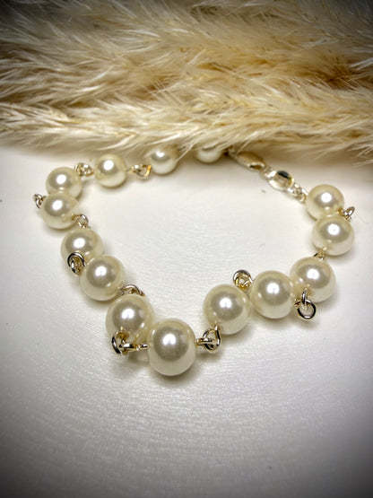 Pulsera Perlas Clásica (Plata italiana 925)