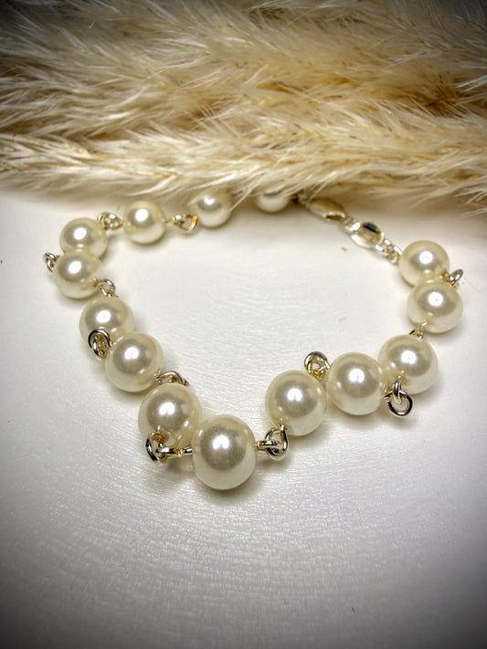 Pulsera Perlas Clásica (Plata italiana 925)