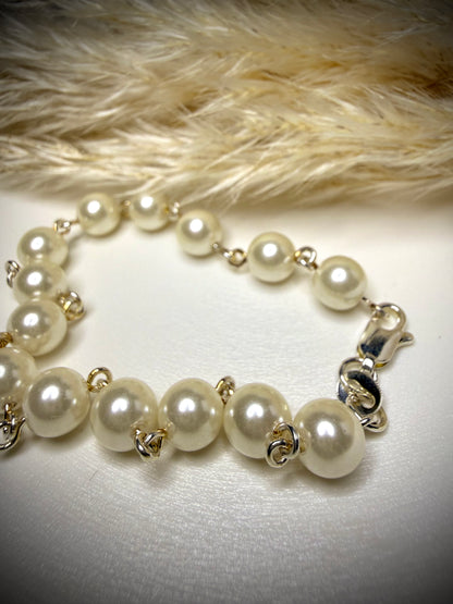 Pulsera Perlas Clásica (Plata italiana 925)
