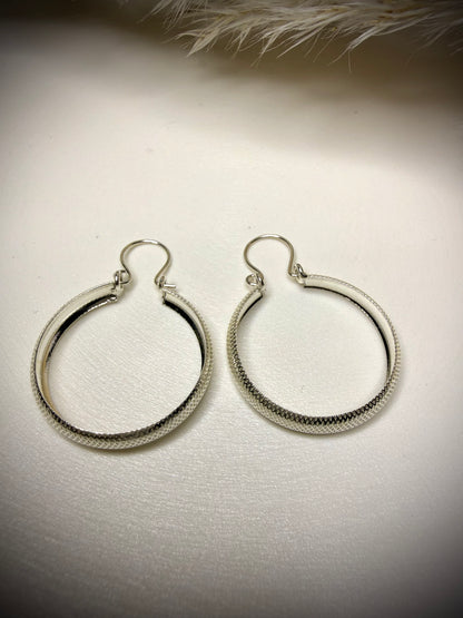 Aros Argolla Texturizada (Plata Italiana 925)