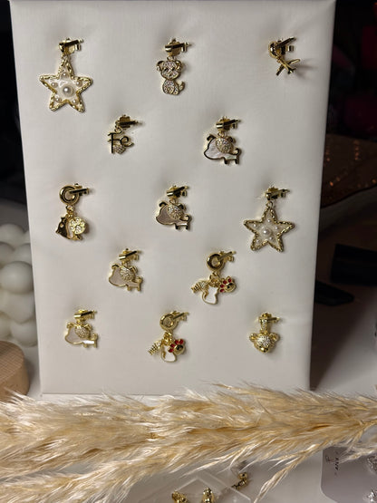 Charm Gatito & Huellita Roja (Baño de oro 18K)