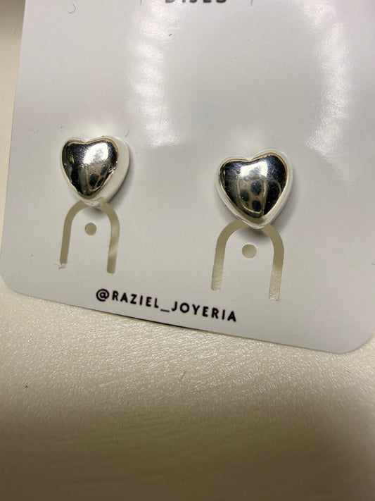 Aros Corazón Pulido (Plata Italiana 925)