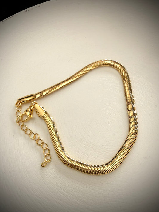 Pulsera Serpiente Dorada (Baño de Oro 18K)