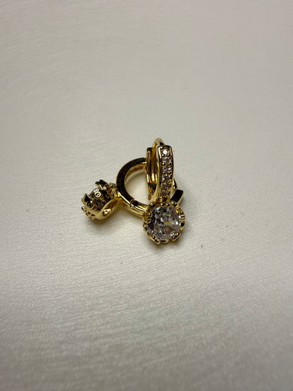 Aros Luz Eterna con Circonitas (Baño de Oro 18K)