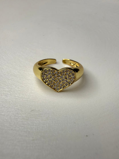 Anillo Corazón de Luz (Baño de Oro 18K)