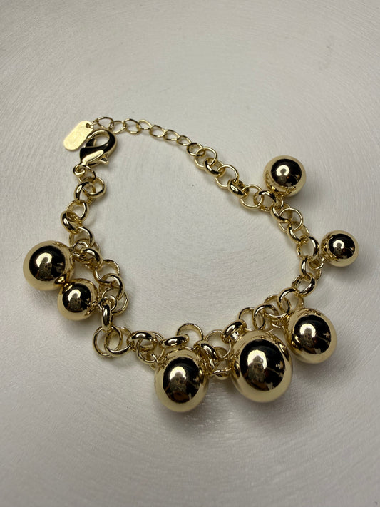 Pulsera de Perlas Baño de Oro 18K