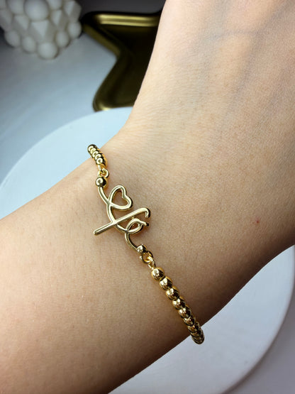Pulsera Fe Baño de Oro 18K (Ajustable)
