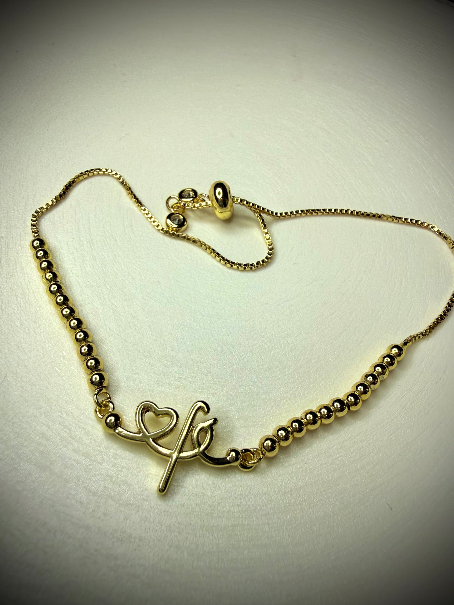 Pulsera Fe Baño de Oro 18K (Ajustable)
