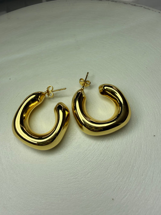 Aros Aura Bold — Baño de Oro 18K