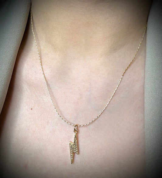 Collar rayo, de Baño de Oro 18K