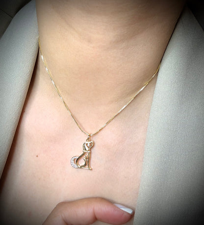 Collar Perrito Fiel - Baño de oro 18k - Ajustable