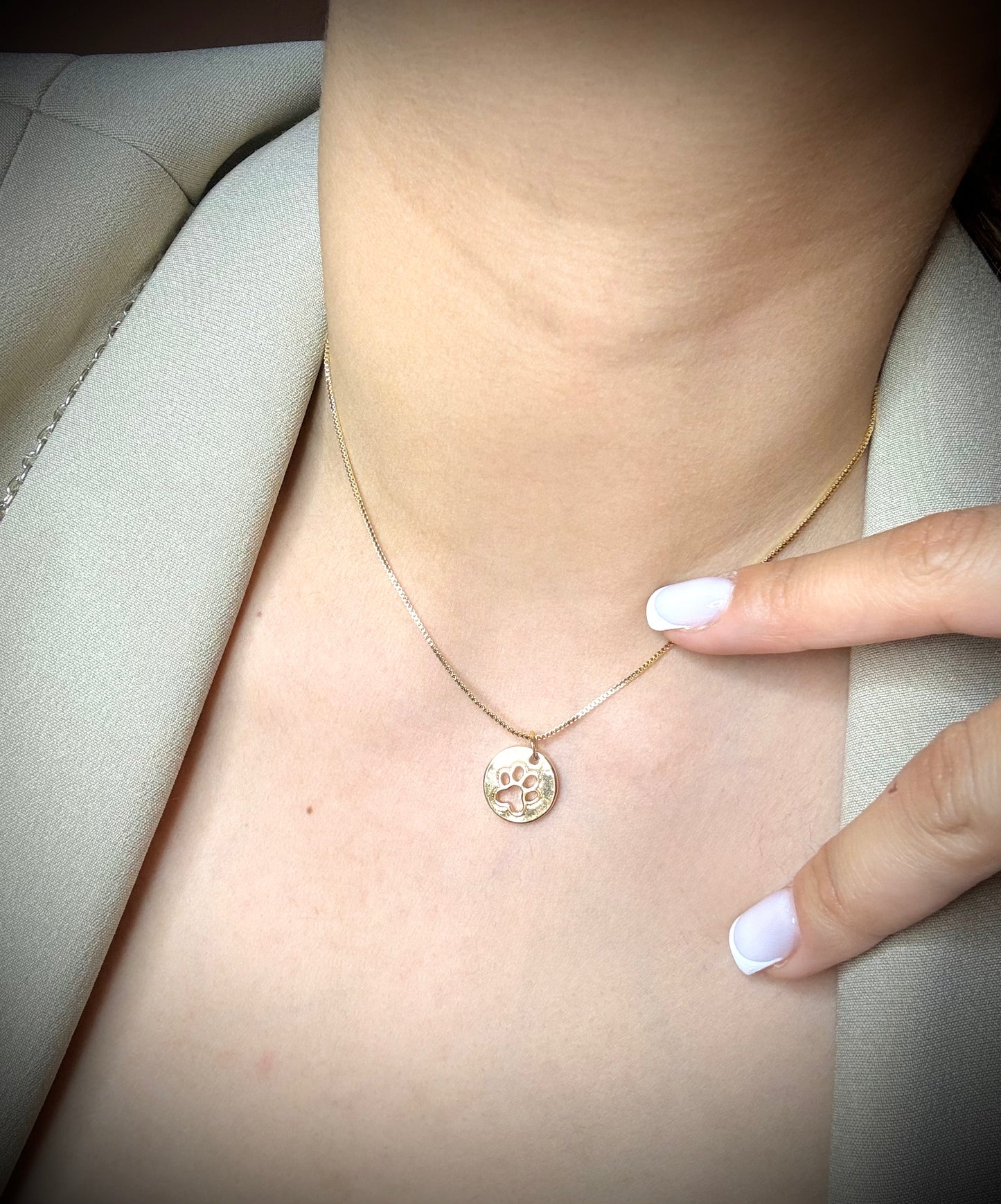 Collar Huella Dorada - Baño de oro 18k - Ajustable