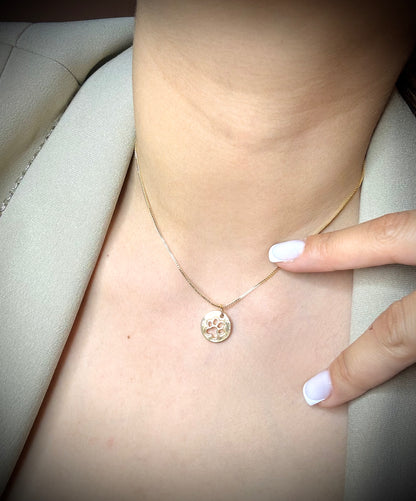 Collar Huella Dorada - Baño de oro 18k - Ajustable