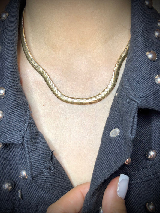 Collar Serpiente de Oro  Baño de oro 18k