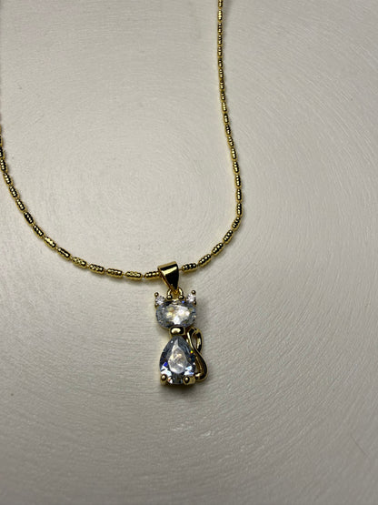 Collar gatito Baño de Oro 18K